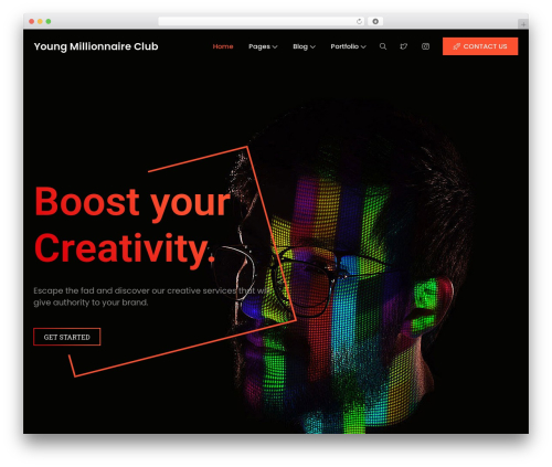 WordPress theme Leverage - youngmillionaire.club