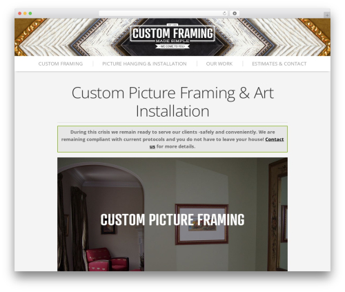 WordPress theme Profile - customframingmadesimple.com