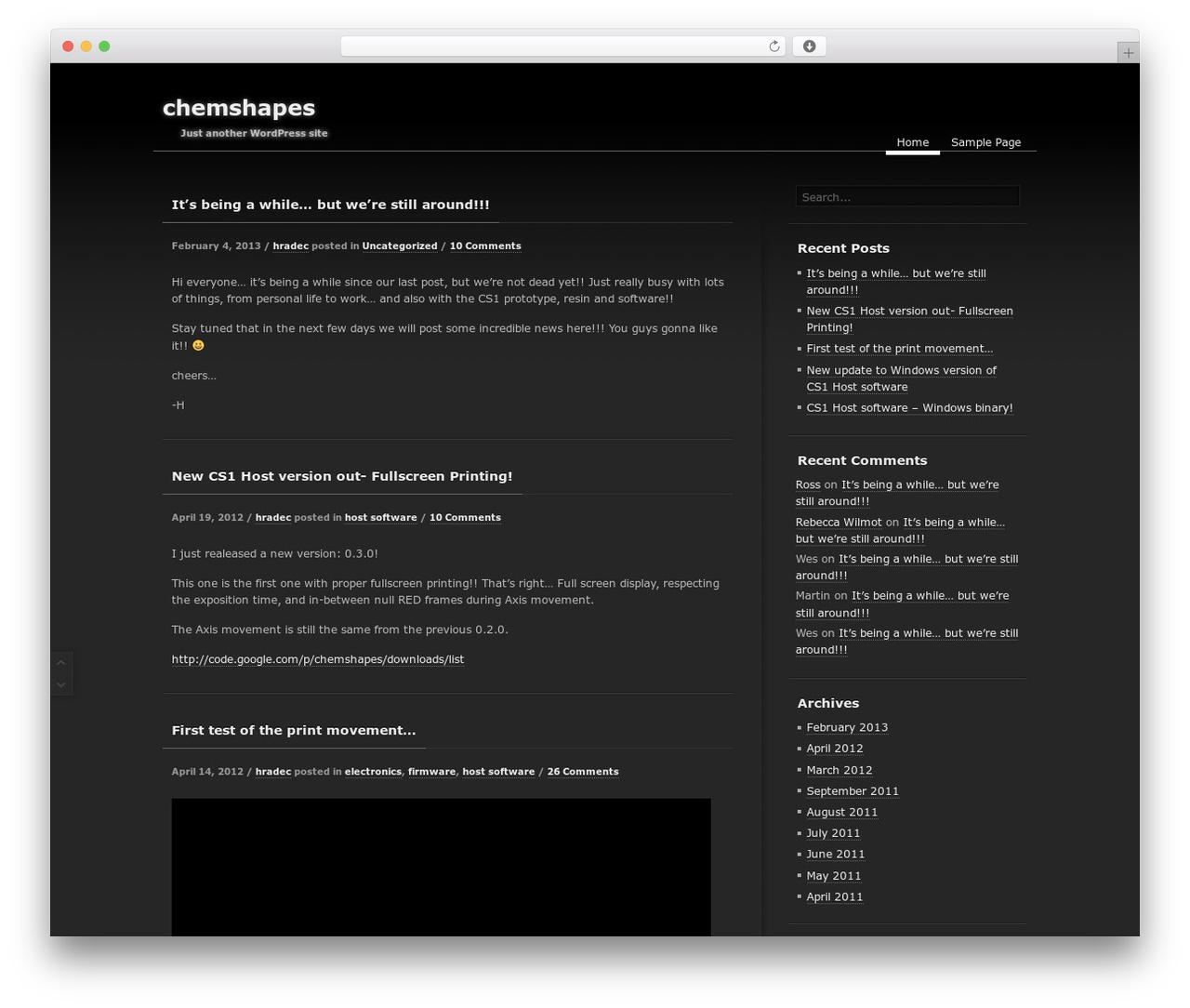 WordPress theme SimpleDark - chemshapes.com WordPress theme SimpleDark - chemshapes.com