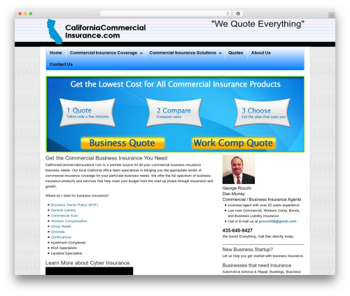 Catalyst business WordPress theme - californiacommercialinsurance.com