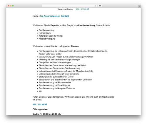 WordPress theme Less - familiennachzug.ch