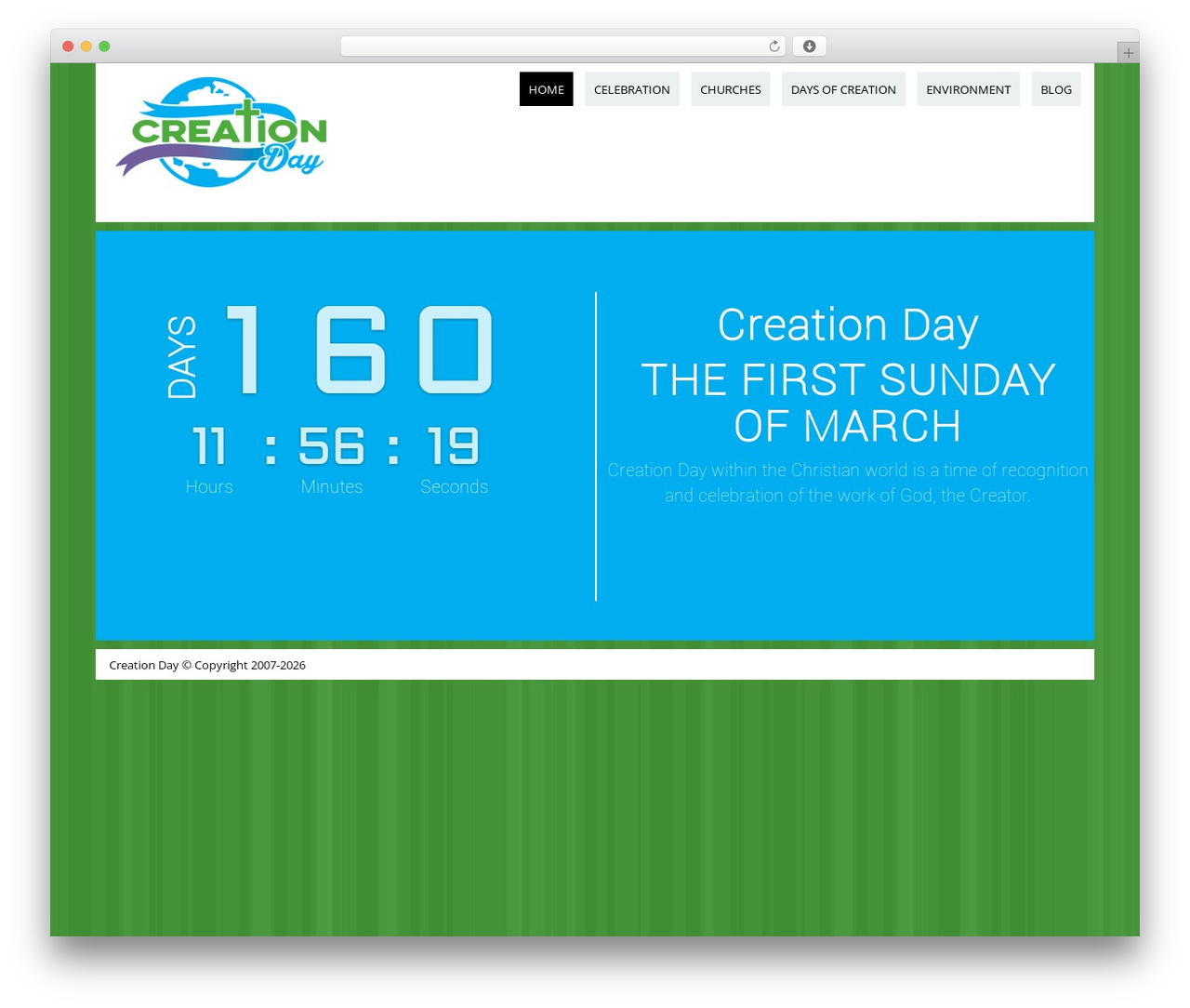 Best WordPress theme Count Down - creationday.com