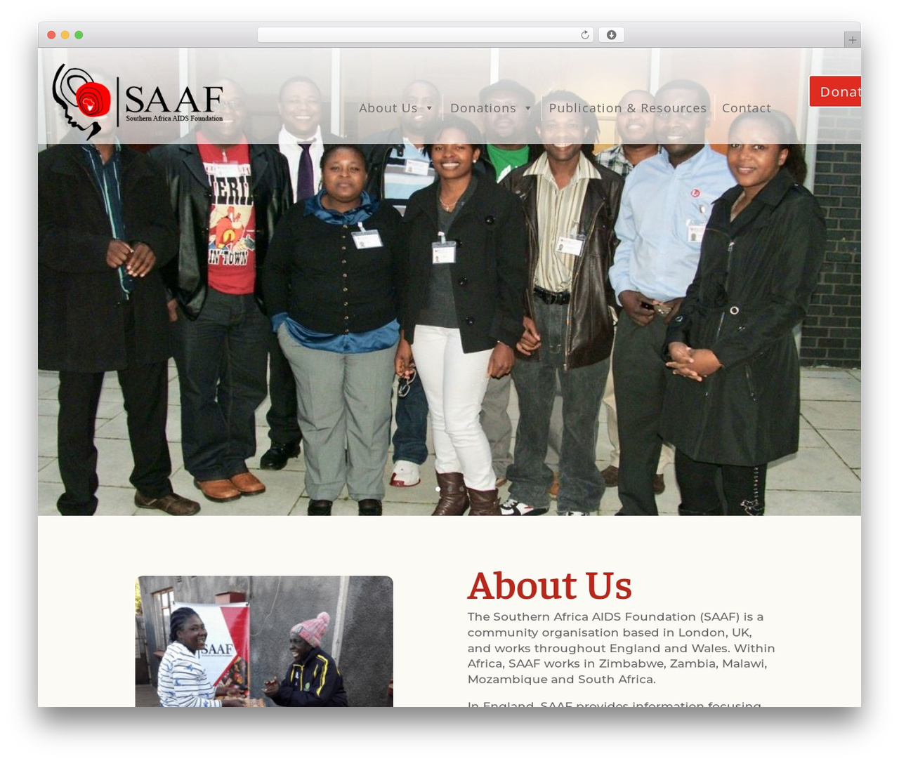 Divi theme WordPress - saaf.org.uk