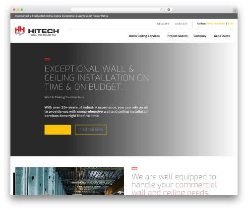 Hitech Wall & Ceiling WordPress theme - hitechwallandceiling.com