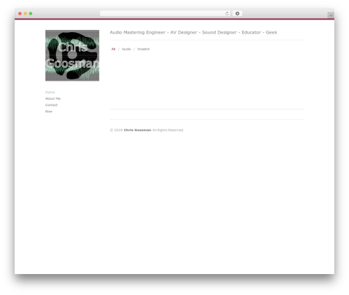 Infinity theme WordPress - chrisgoosman.com
