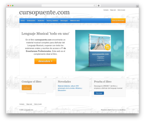 Responsive WordPress website theme - cursopuente.com