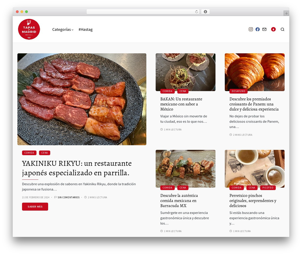 Verta Child theme WordPress - tapasenmadrid.com