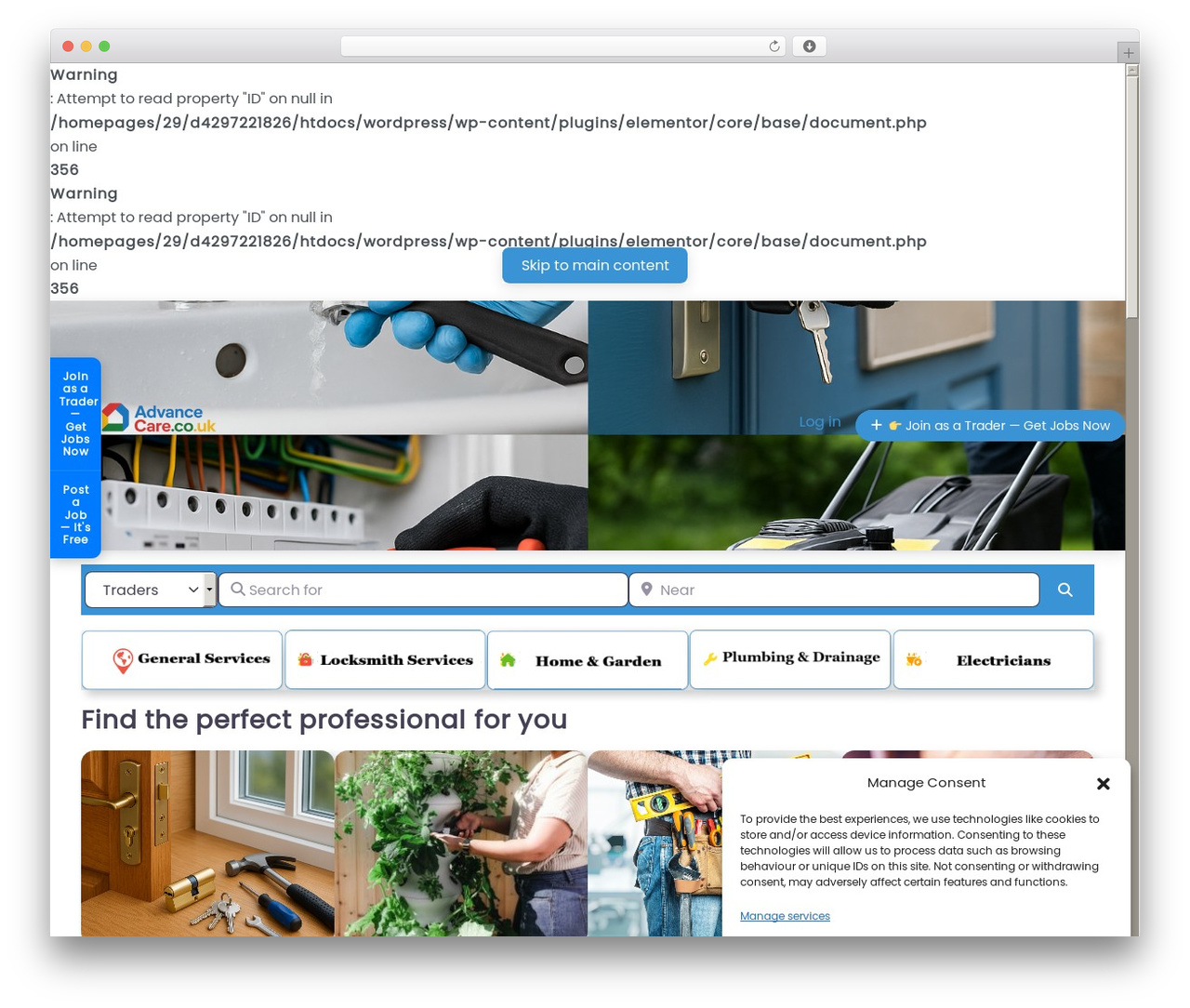 WordPress theme BlockStrap - advancecare.co.uk