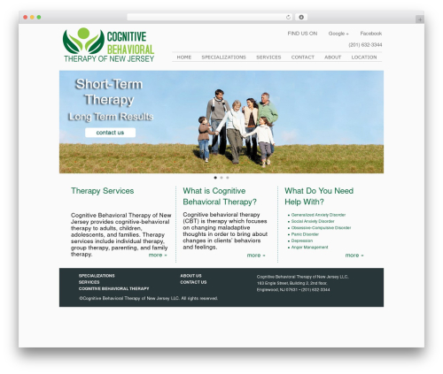 WordPress website theme simpleX - cognitivebehavioraltherapynj.com