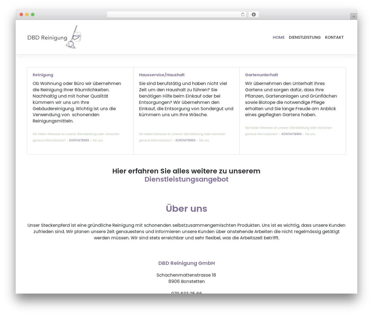 WP Bootstrap Starter WordPress theme - dbd-reinigung.ch