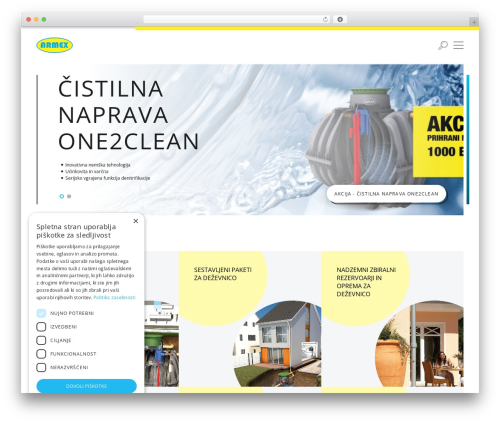 Armex WordPress theme - cistilnenaprave-dezevnica.si