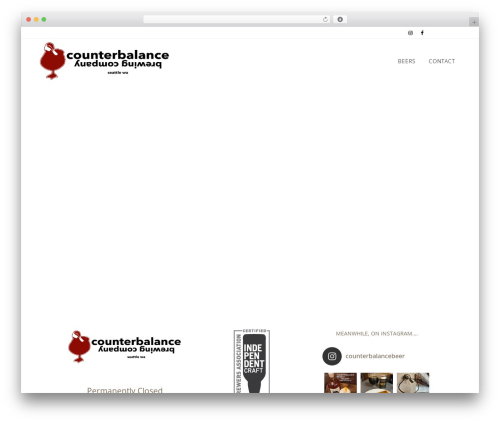Best WordPress theme Bridge - counterbalancebeer.com