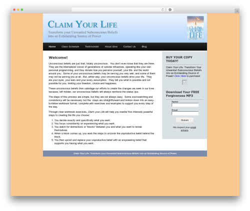 Clean theme WordPress - claimyourempoweredlife.com