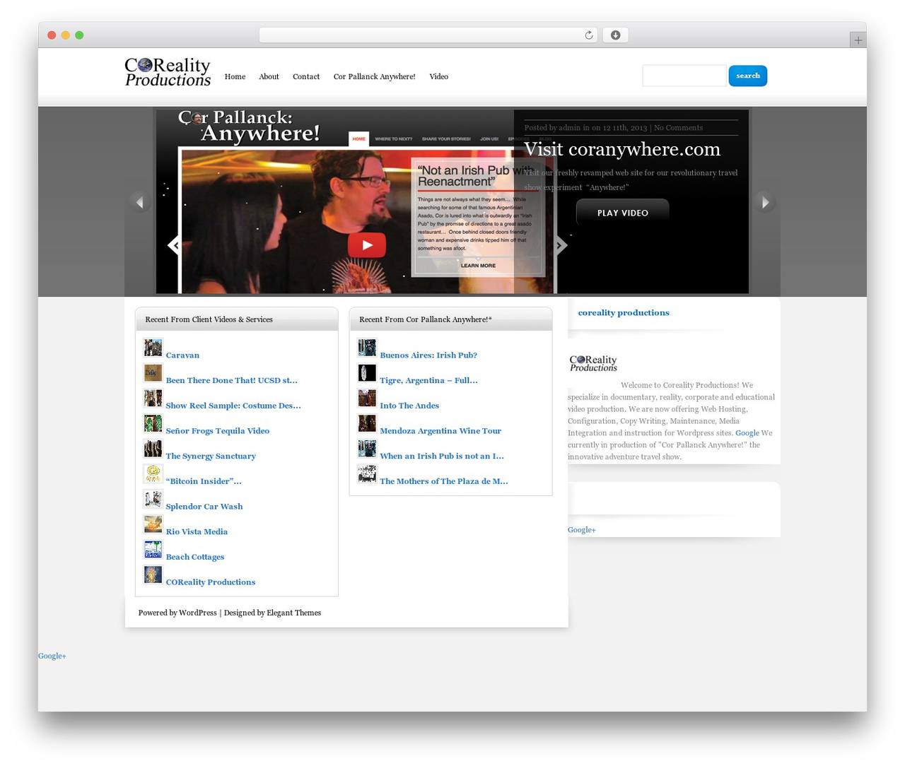 eVid premium WordPress theme - corealityproductions.com eVid premium WordPress theme - corealityproductions.com