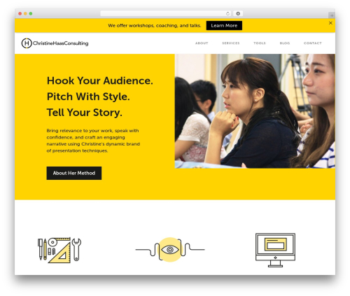 Semplice WordPress theme - christinehaasconsulting.com