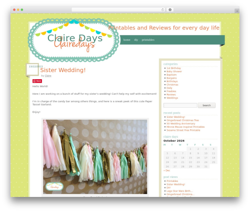 Lazy social buttons WordPress plugin - clairedays.com
