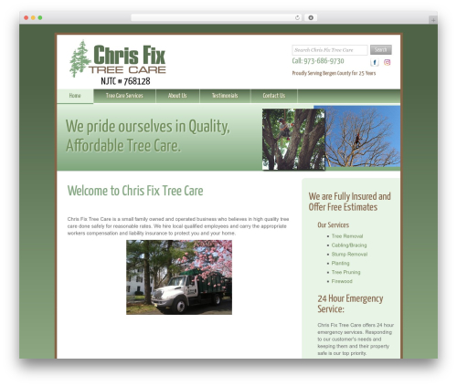 Theme WordPress GreenLeaf - chrisfixtreecare.com
