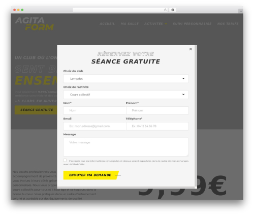 Thème Wordpress gym WordPress theme - agitaform.com Thème Wordpress gym WordPress theme - agitaform.com