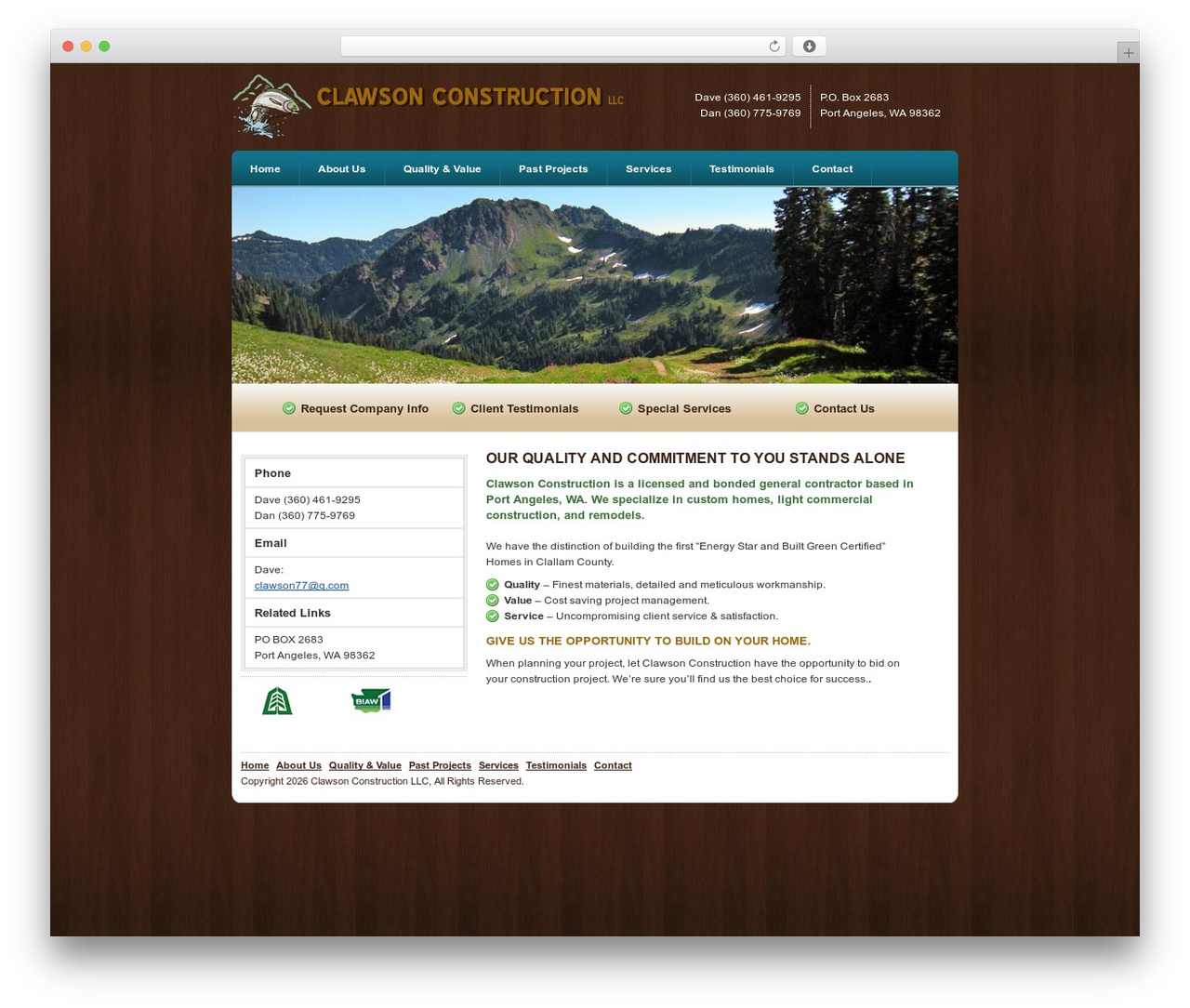 WordPress theme Clawson Construction - clawsonconstructionllc.com