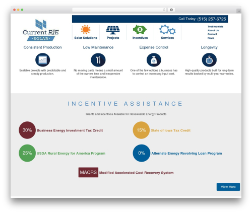 WordPress theme Current Renewable Efficiencies - currentre.com