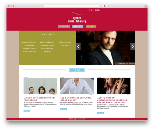 WordPress website theme Flat Moosic - clairelaballery.com