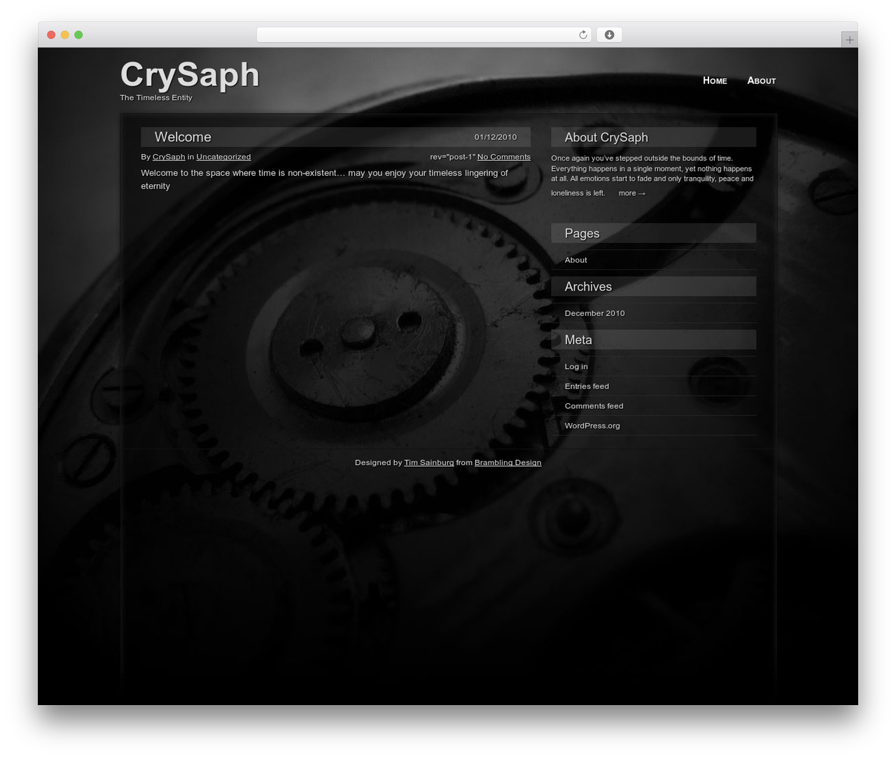 Clockwork theme WordPress - crysaph.com