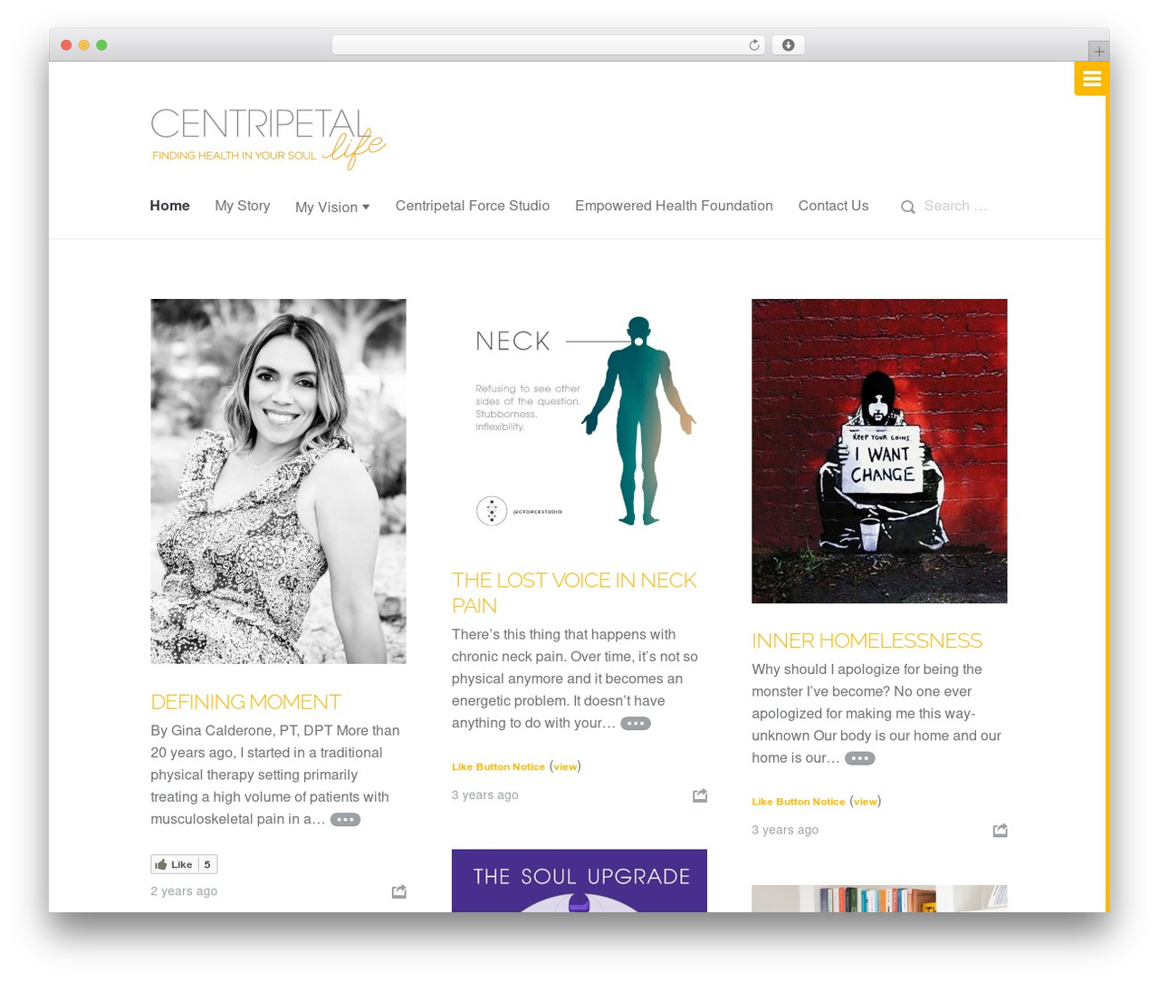 Draft theme WordPress - centripetallife.com