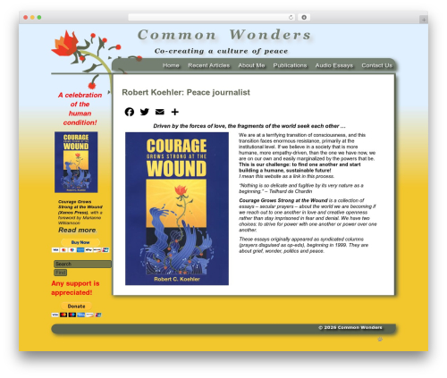 koehler WordPress theme - commonwonders.com