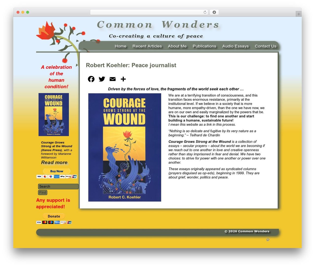 koehler WordPress theme - commonwonders.com