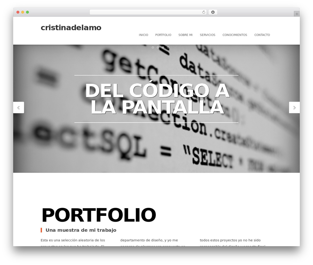 Status Theme WordPress theme - cristinadelamo.com