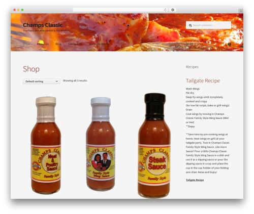 Storefront theme WordPress free - champsclassic.com