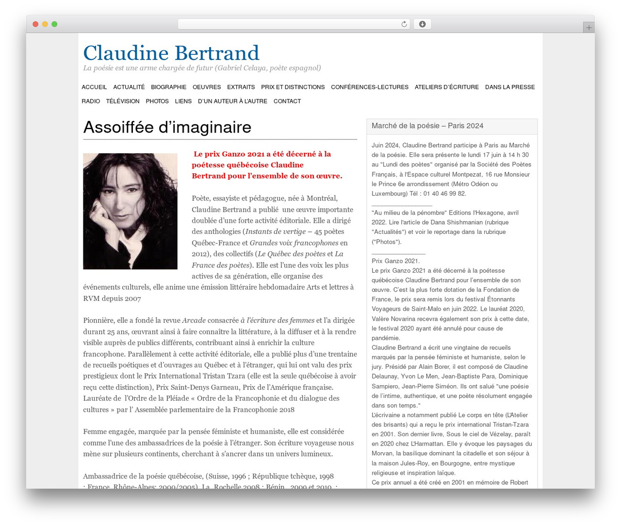 Swift Basic best WordPress theme - claudinebertrand.fr