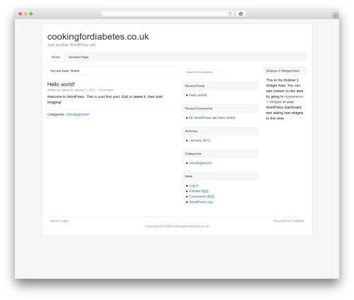 WP theme Catalyst - cookingfordiabetes.co.uk