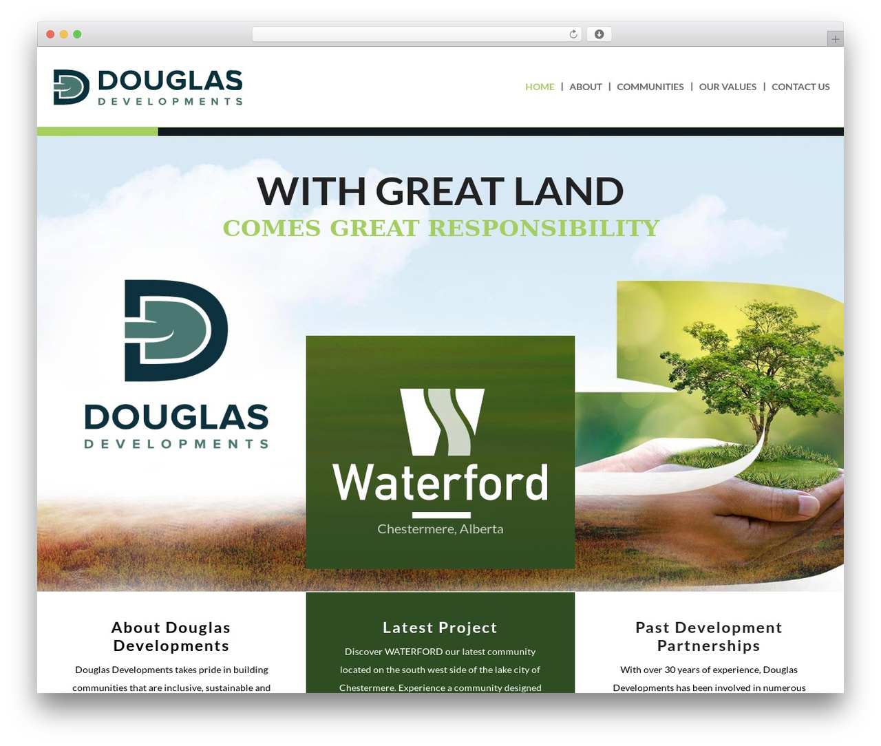 Divi theme WordPress - douglasdevelopments.com