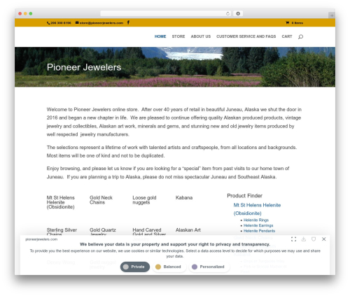 Divi WordPress theme - pioneerjewelers.com