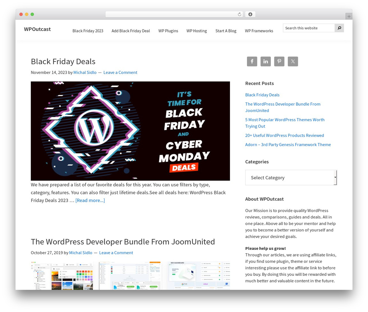 Genesis Sample WordPress theme - www.wpoutcast.com