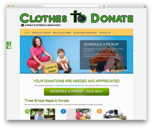 Theme WordPress Aggregate - clothestodonate.com