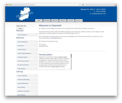WordPress theme cleanwell - cleanwell.com