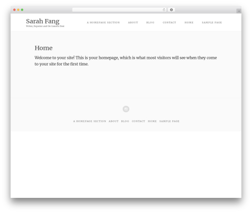 WordPress theme So Simple - sarah-fang.com