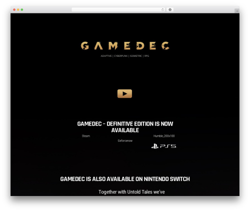 WordPress theme Tetsuo - gamedec.com
