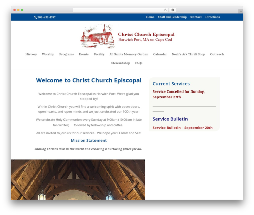 Divi theme WordPress - christepiscopalharwich.org