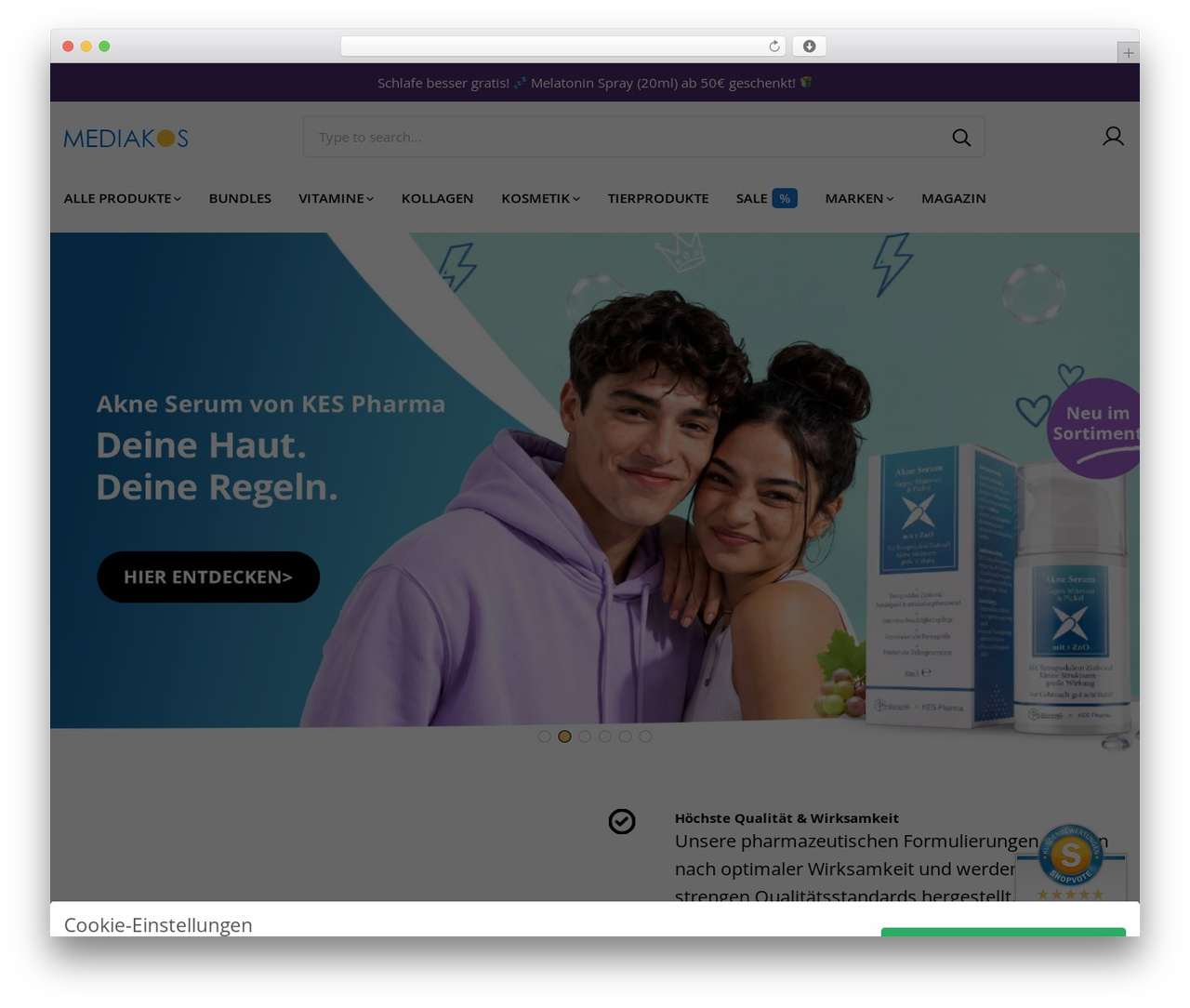 Glowing WordPress theme - mediakos.de