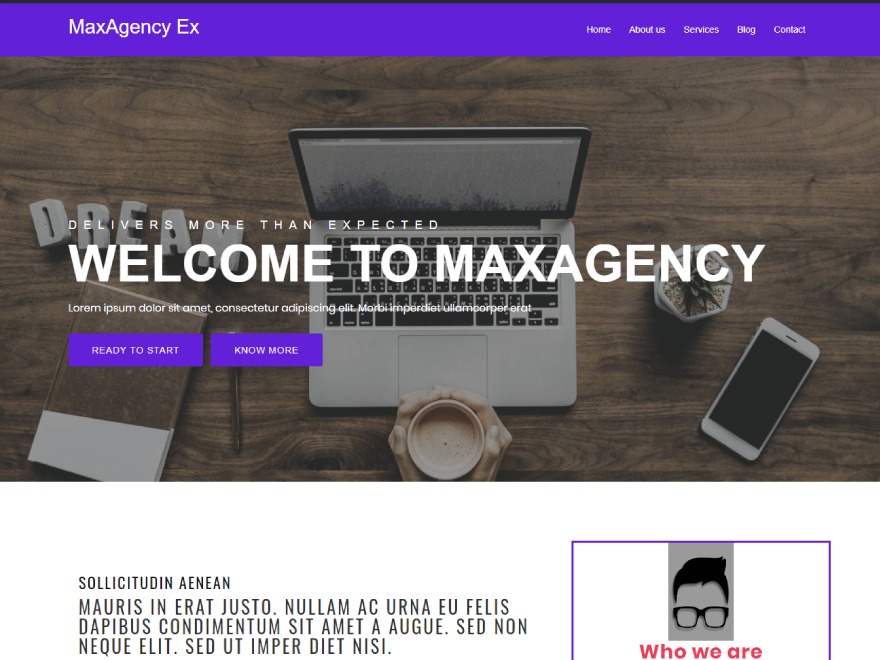 Maxagency-Ex WordPress template for business