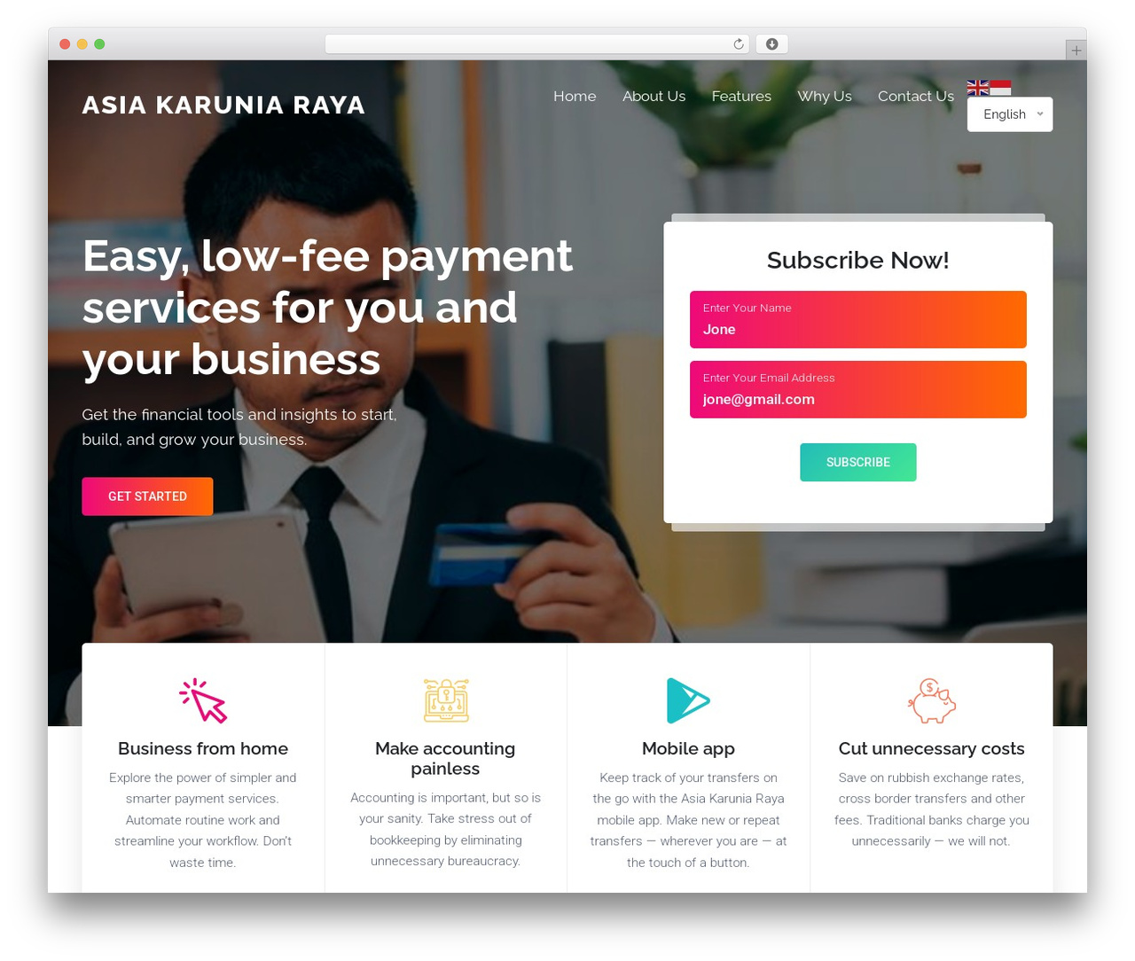 Tryo WordPress theme - asia-karunia.com