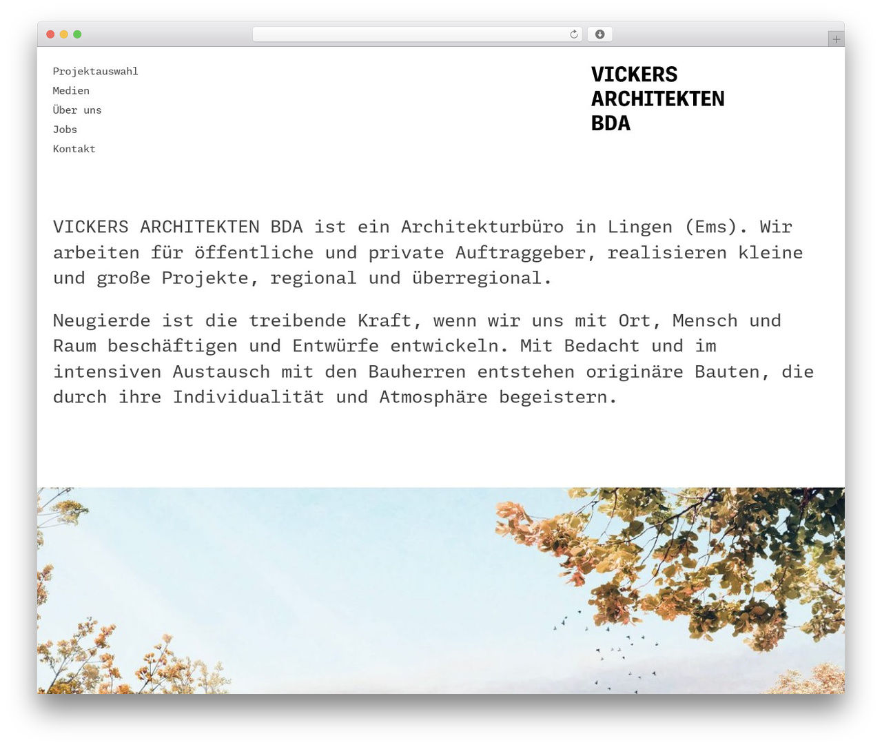 Vickers WordPress theme - vickersarchitekten.de