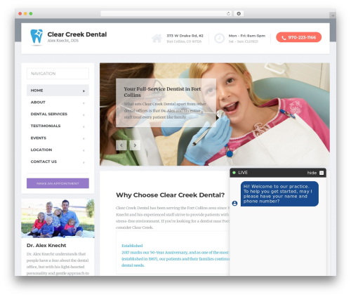 Proteuswidgets WordPress plugin - clearcreekdental.com