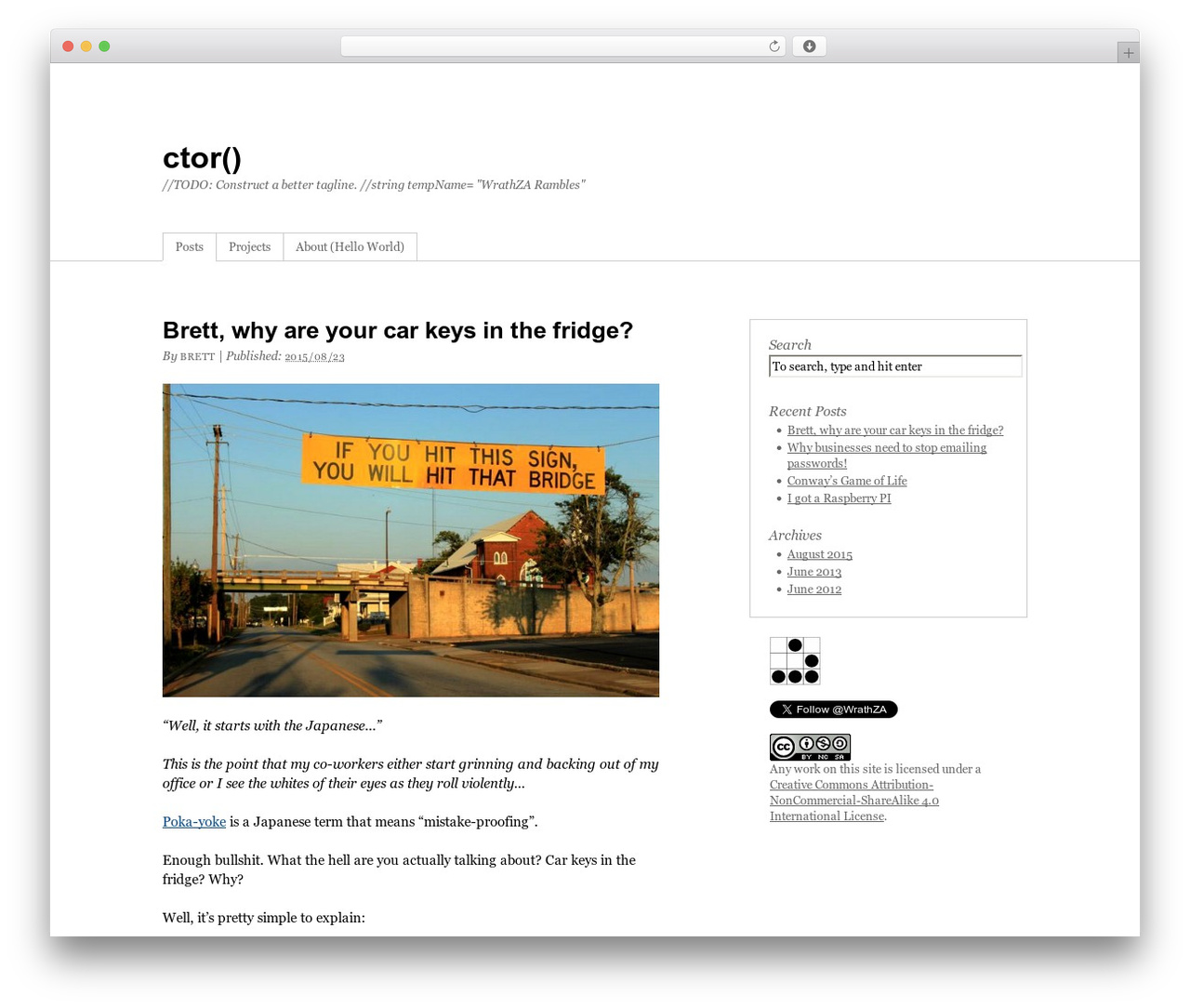 WordPress theme Thematic - ctor.co.za