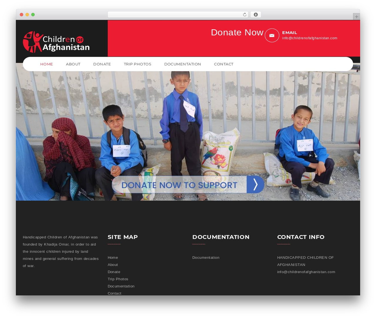 WordPress website theme Alone - childrenofafghanistan.com