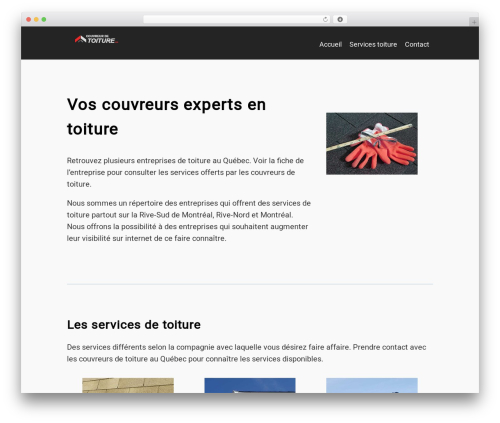 WordPress website theme DirectoryPress - couvreurdetoiture.com