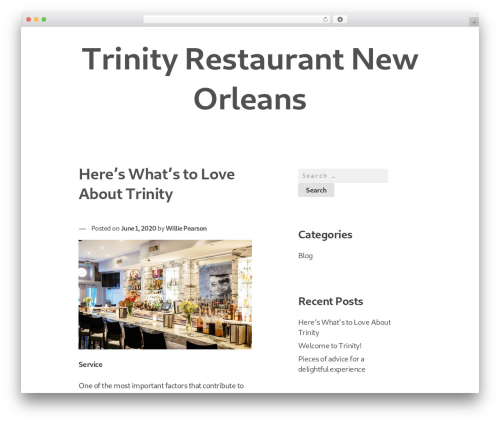 XSimply WordPress restaurant theme - trinityrestaurantneworleans.com